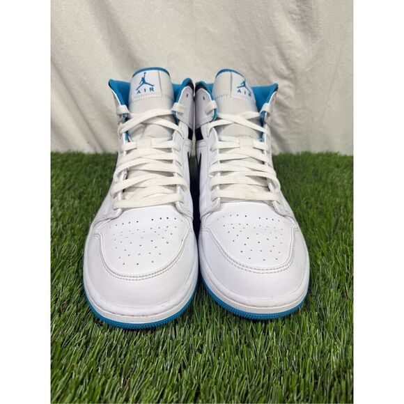 Size 12 OG ALL VNDS - Air Jordan 1 Mid Laser Blue - Picture 2 of 7